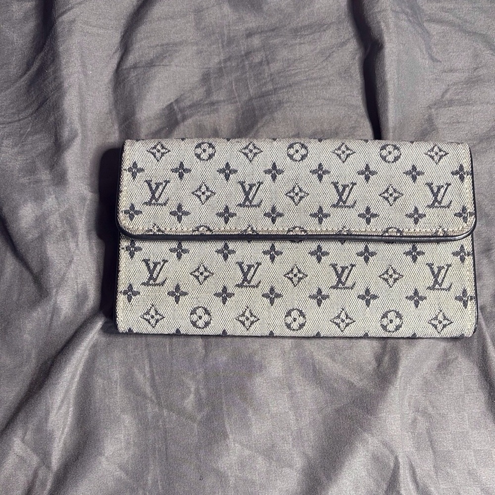 Louis Vuitton Gray and NAVY  Monogram Clutch